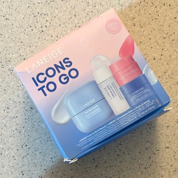 LANEIGE Icons To Go Set with Blue, White, and Pink - Picture 1 of 4